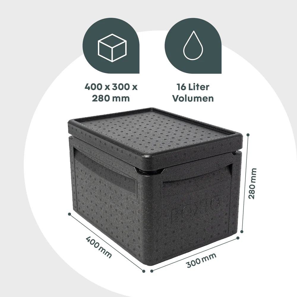 BOXIO COOL: Leichte, stapelbare Kühlbox aus recyclebarem EPP. Ideal für Camping, Vanlife & Outdoor-Abenteuer. Nachhaltig & robust.