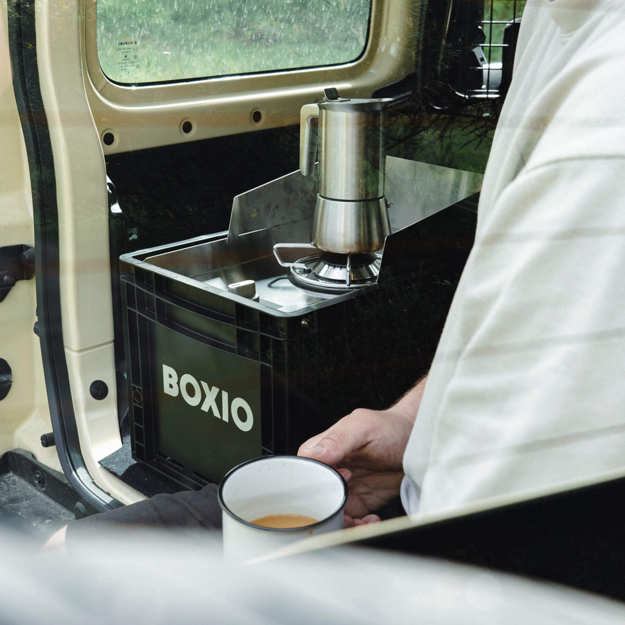 BOXIO COOK: Der stapelbare Gaskocher in der Eurobox. Leistungsstark, sicher, mobil – ideal für Camping & Outdoor.