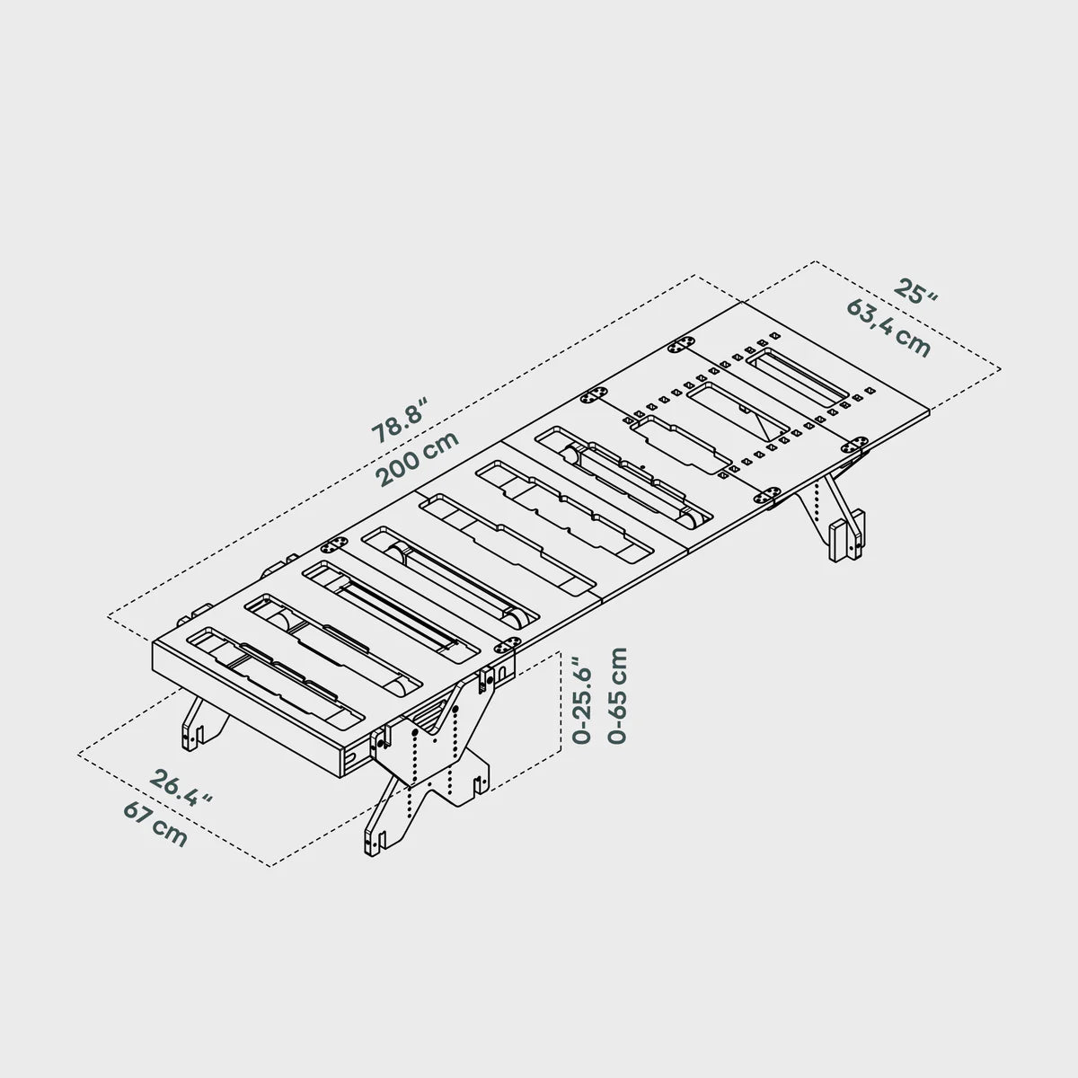 BOXIO RACK Modulares Campingbett S