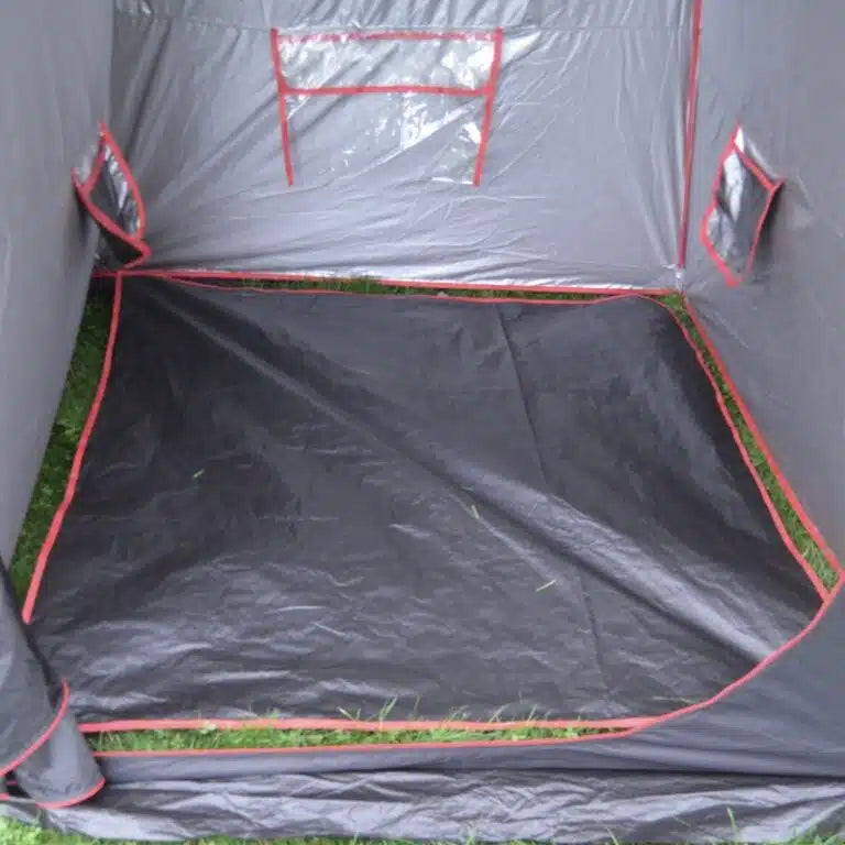 Praktisches Zelt für Bad, Umkleiden & Toilettennutzung: Abnehmbarer Boden, 3 Aufbewahrungstaschen, Deckenhaken für Außendusche – einfach transportabel.