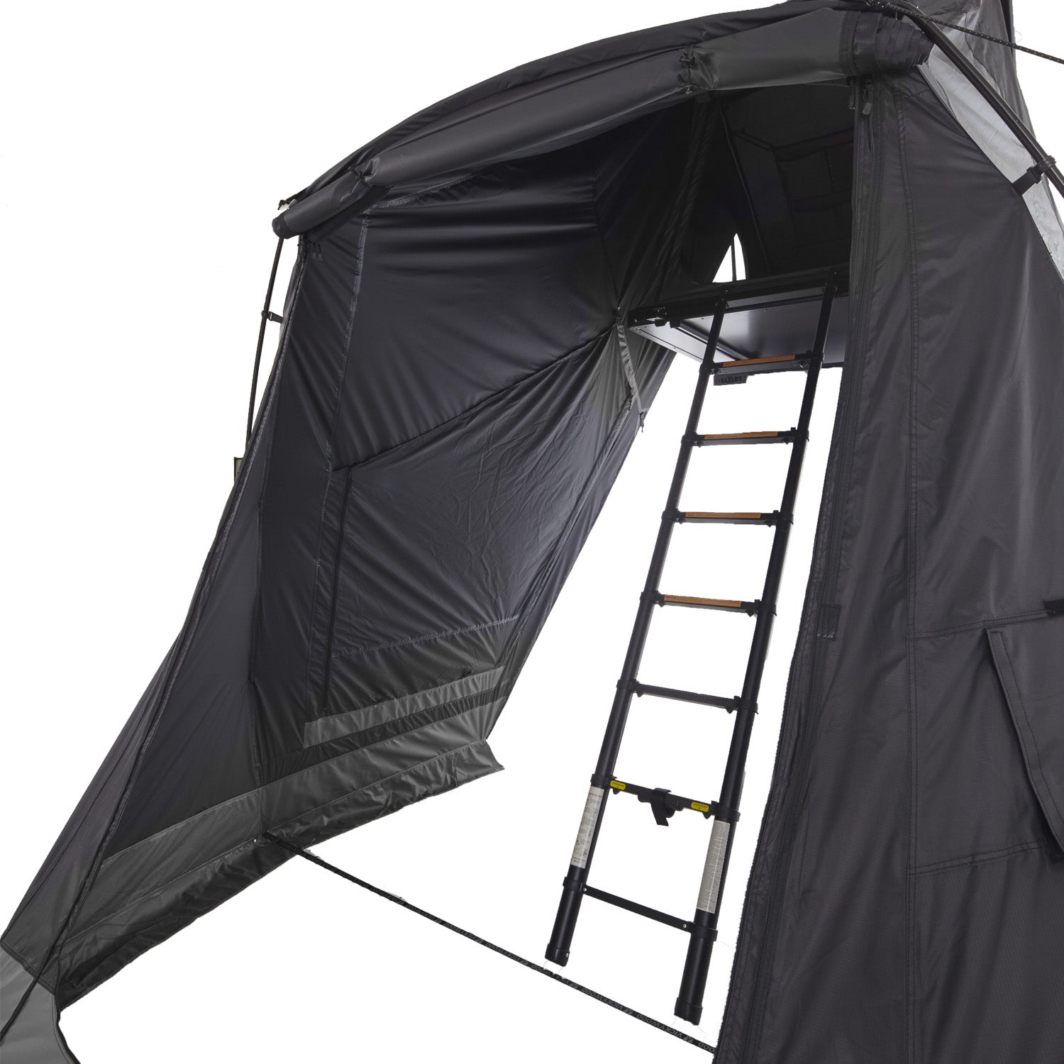 Praktisches Vorzelt für das CUMARU LIGHT: schneller Aufbau durch robusten Reißverschluss, Moskitonetze, stabiler Stand, kompaktes Packmaß.