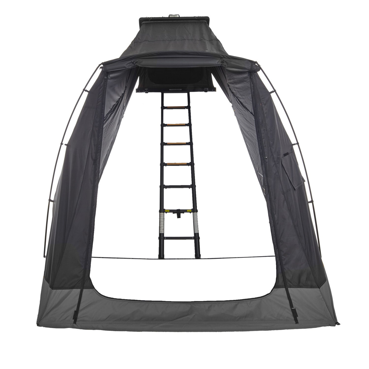 Praktisches Vorzelt für das CUMARU LIGHT: schneller Aufbau durch robusten Reißverschluss, Moskitonetze, stabiler Stand, kompaktes Packmaß.