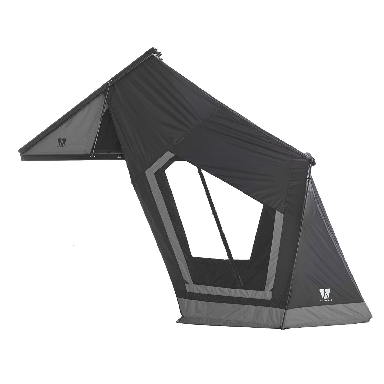 Praktisches Vorzelt für das CUMARU LIGHT: schneller Aufbau durch robusten Reißverschluss, Moskitonetze, stabiler Stand, kompaktes Packmaß.