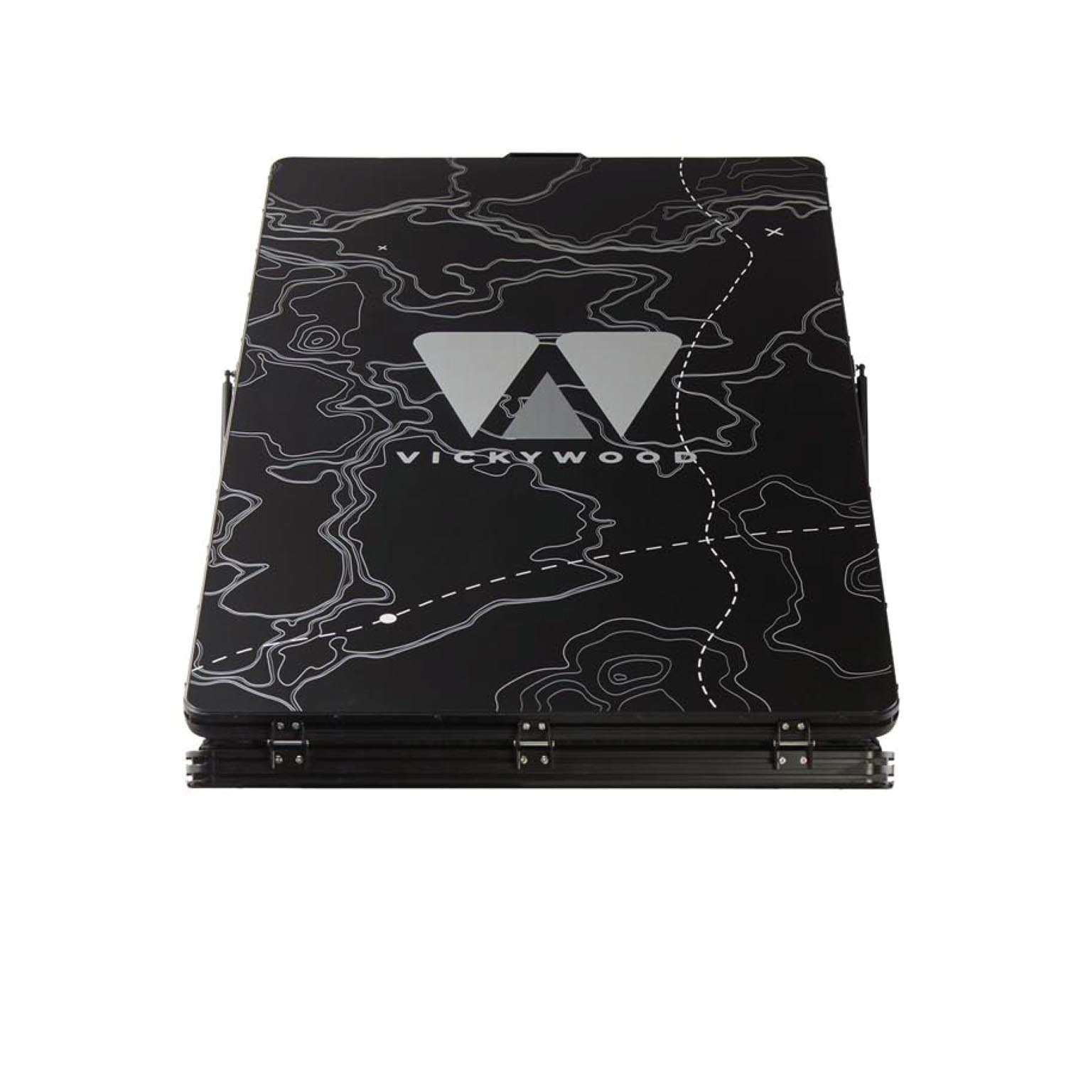 Flaches Alu-Dachzelt CUMARU LIGHT 152: schneller Aufbau, recycelter Stoff, Memory Foam Matratze, LED-Licht, Platz für 2 Personen.