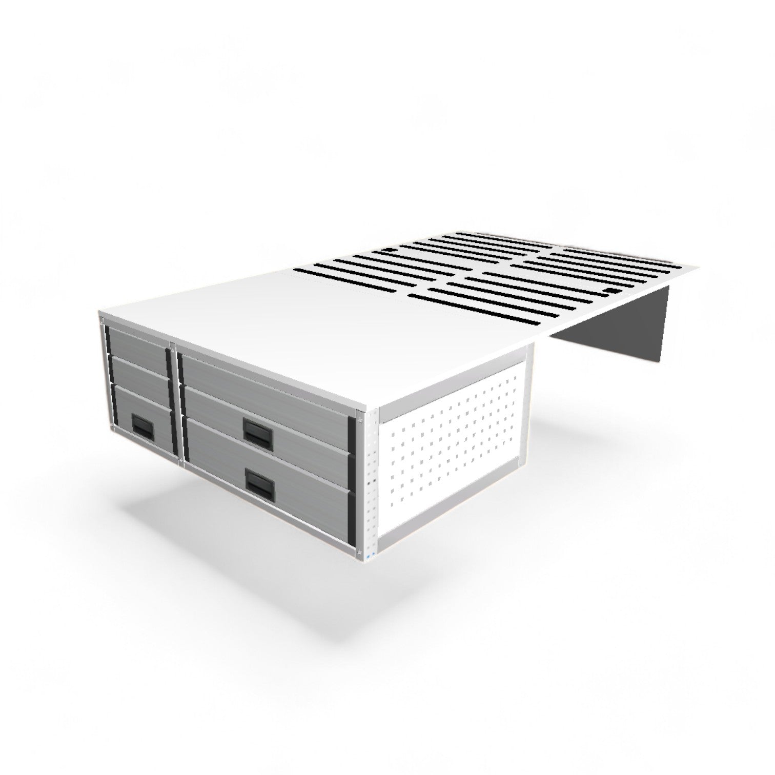 Mit unseren Camperboxen wird dein VW Bus in Minuten zum Camper! Robust, praktisch & gemütlich – inkl. Heckküche, Bettgestell und Matratze.