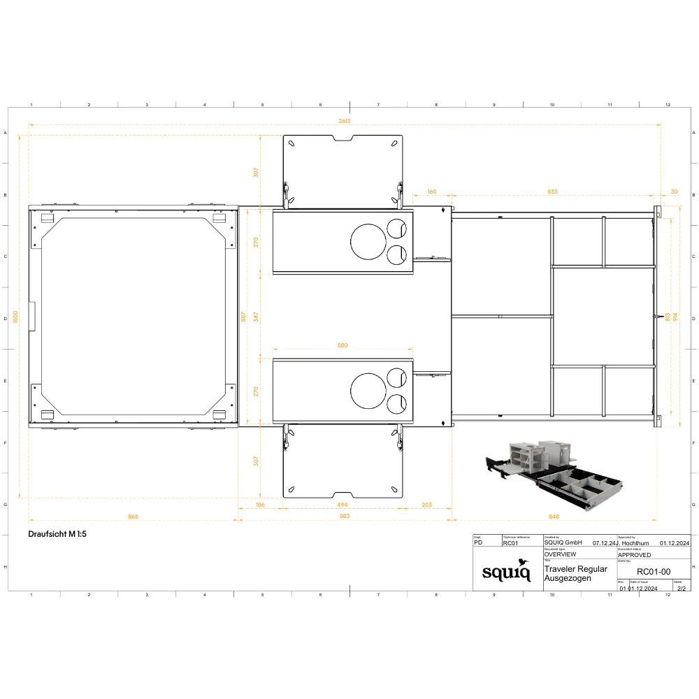 squiq Traveler regular – Campingbox und Kofferraumauszug für Kombis und große SUVs