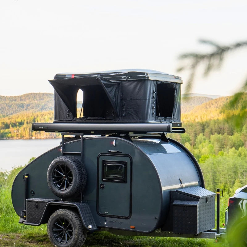 kleiner camper mieten HeroCamper Mini-Wohnwagen Teardrop MIETEN