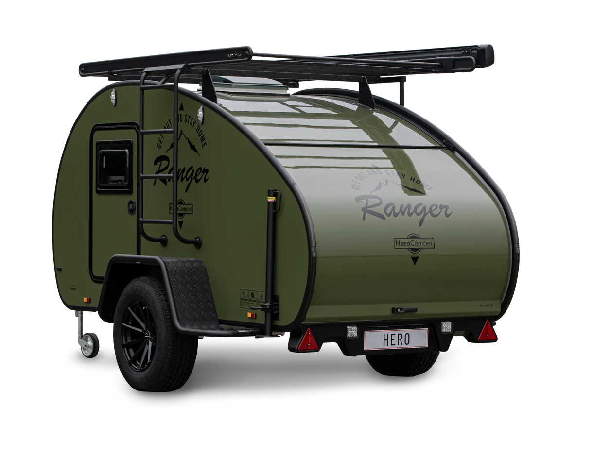 HEROCAMPER Teardrop-Caravan Columbus – Mini-Wohnwagen mit Ausstattung
