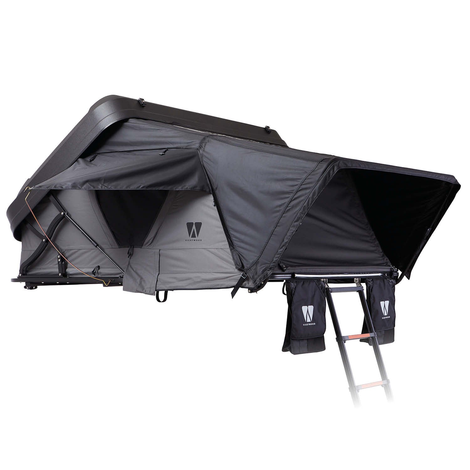 Hybrid Dachzelt MIGHTY OAK Gen 3.0: robuste Hartschale, recycelter Stoff, LED-Licht, schnell aufbaubar, ideal für 2-3 Personen, ganzjährig nutzbar.