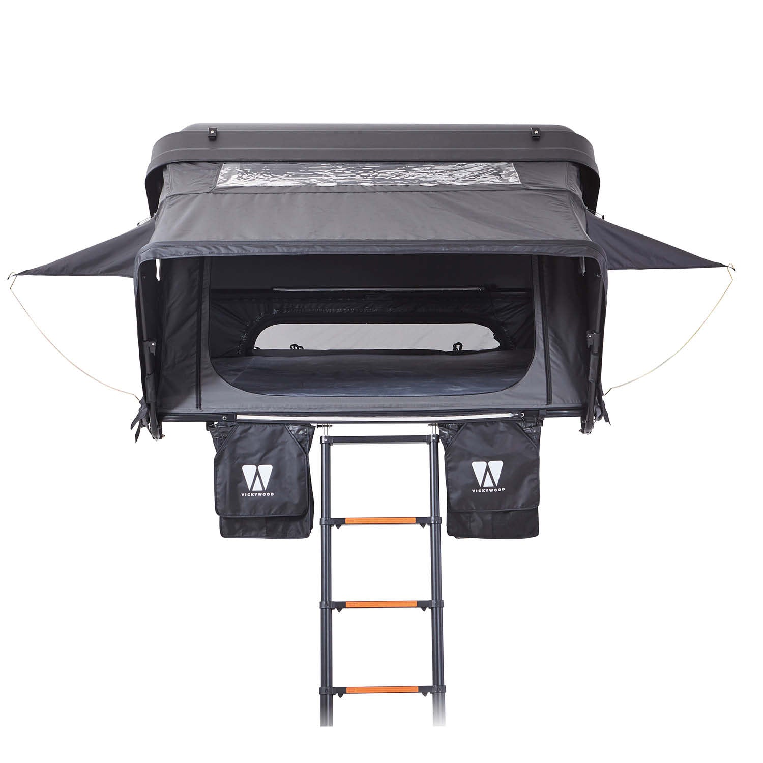 Hybrid Dachzelt MIGHTY OAK Gen 3.0: robuste Hartschale, recycelter Stoff, LED-Licht, schnell aufbaubar, ideal für 2-3 Personen, ganzjährig nutzbar.