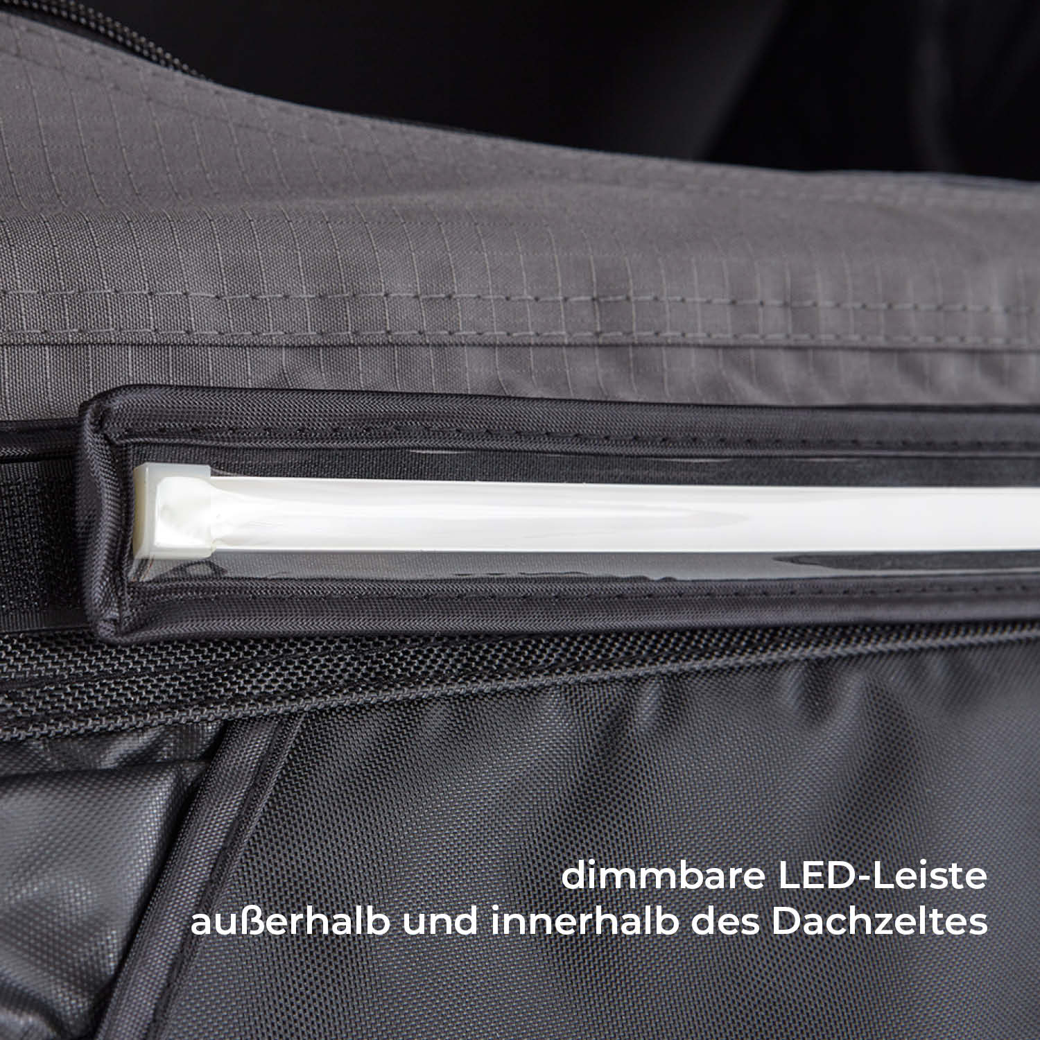 Hybrid Dachzelt MIGHTY OAK Gen 3.0: robuste Hartschale, recycelter Stoff, LED-Licht, schnell aufbaubar, ideal für 2-3 Personen, ganzjährig nutzbar.