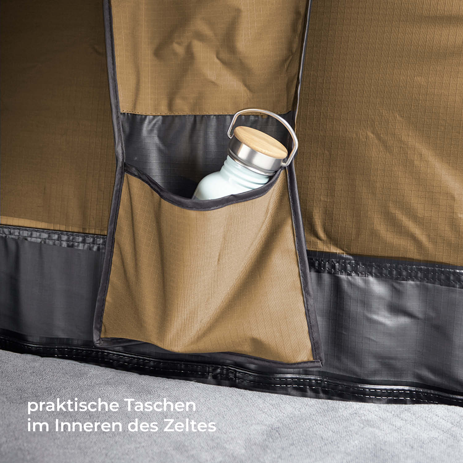 Hybrid Dachzelt MIGHTY OAK Gen 3.0: robuste Hartschale, recycelter Stoff, LED-Licht, schnell aufbaubar, ideal für 2-3 Personen, ganzjährig nutzbar.