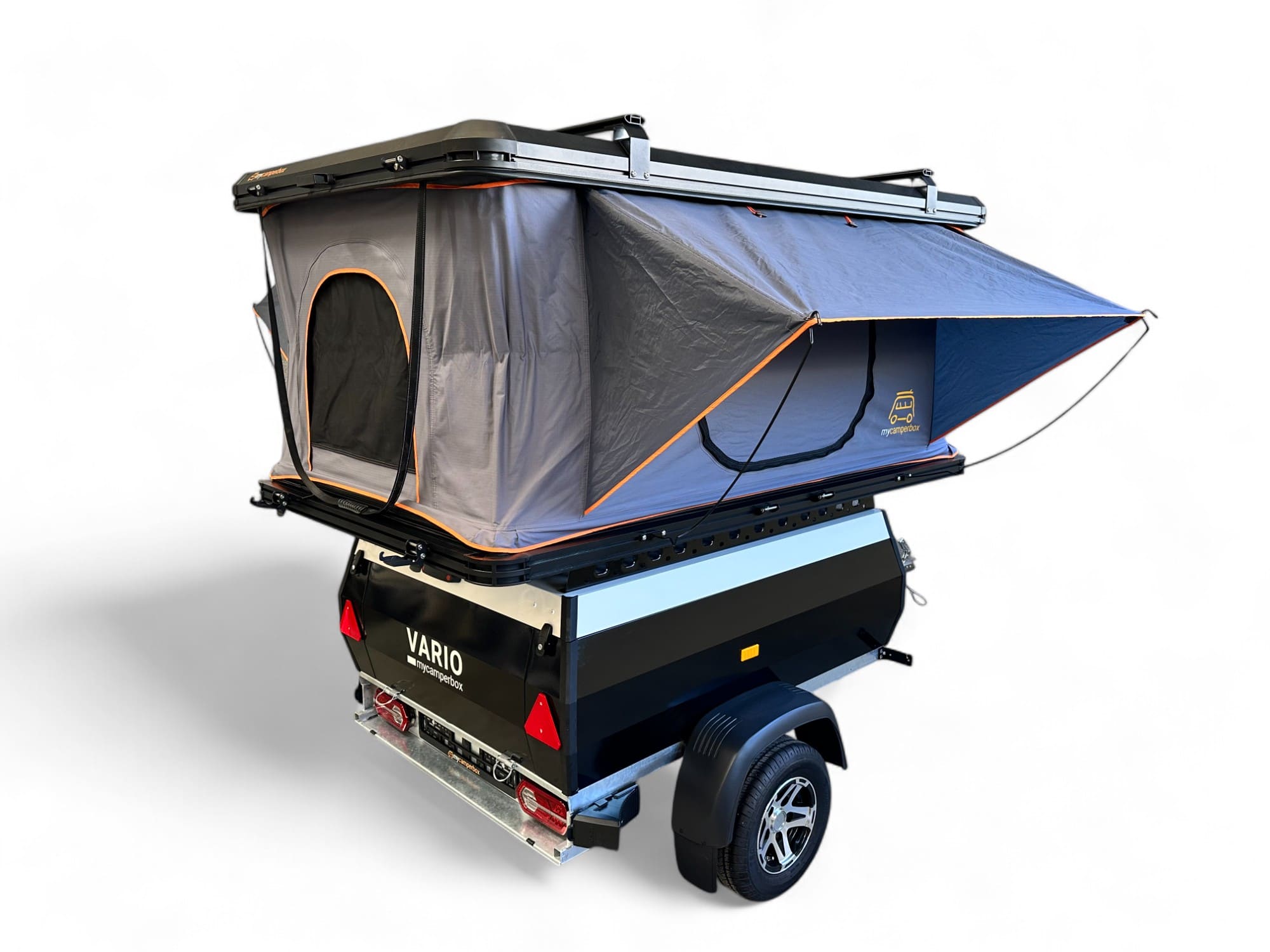 VARIO Comfortliner Anhänger mit Campnest 120 Dachzelt, flexibler Ausstattung und hoher Nutzlast für unvergessliche Outdoor-Abenteuer.