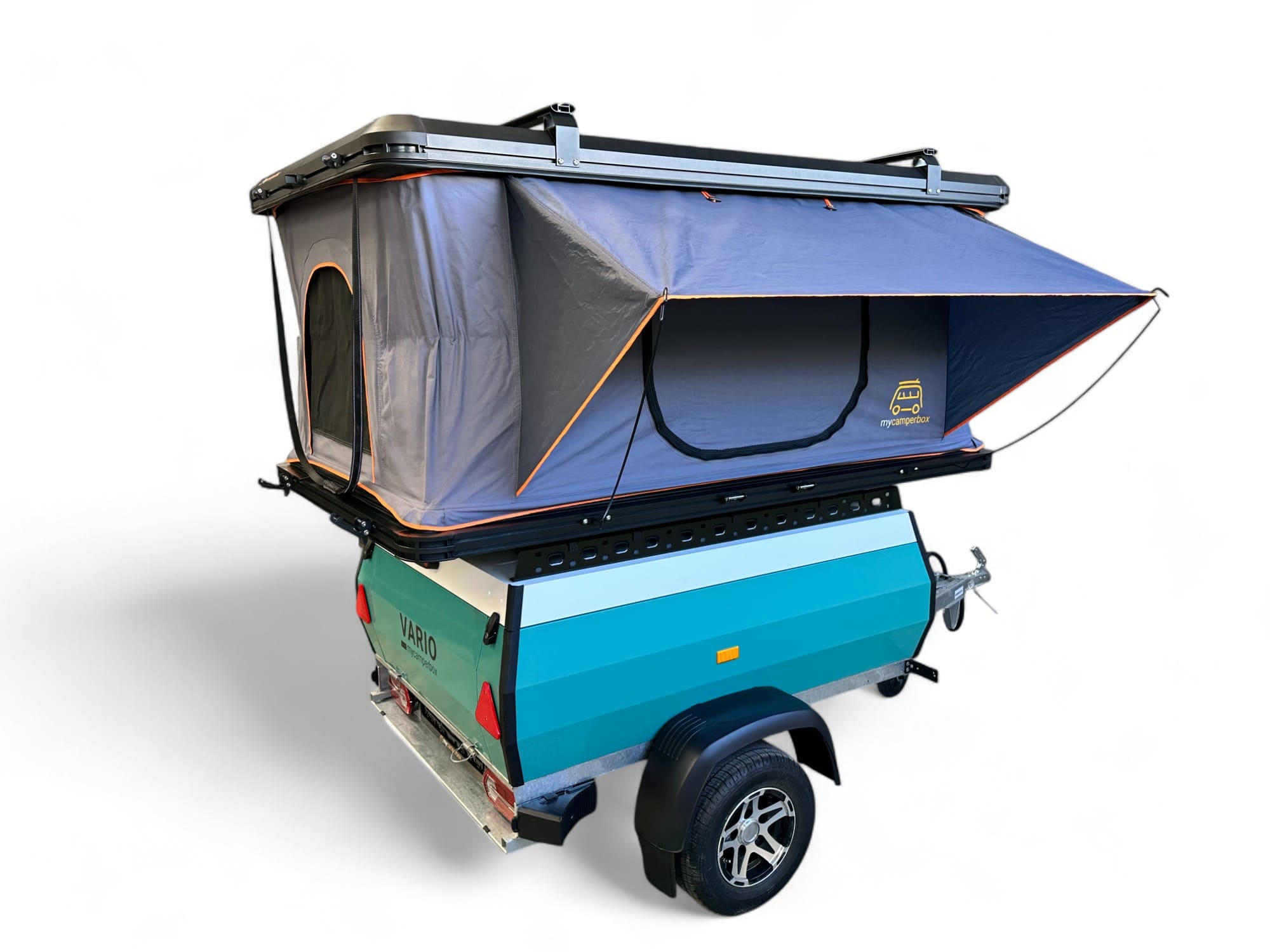 VARIO Comfortliner Anhänger mit Campnest 120 Dachzelt, flexibler Ausstattung und hoher Nutzlast für unvergessliche Outdoor-Abenteuer.