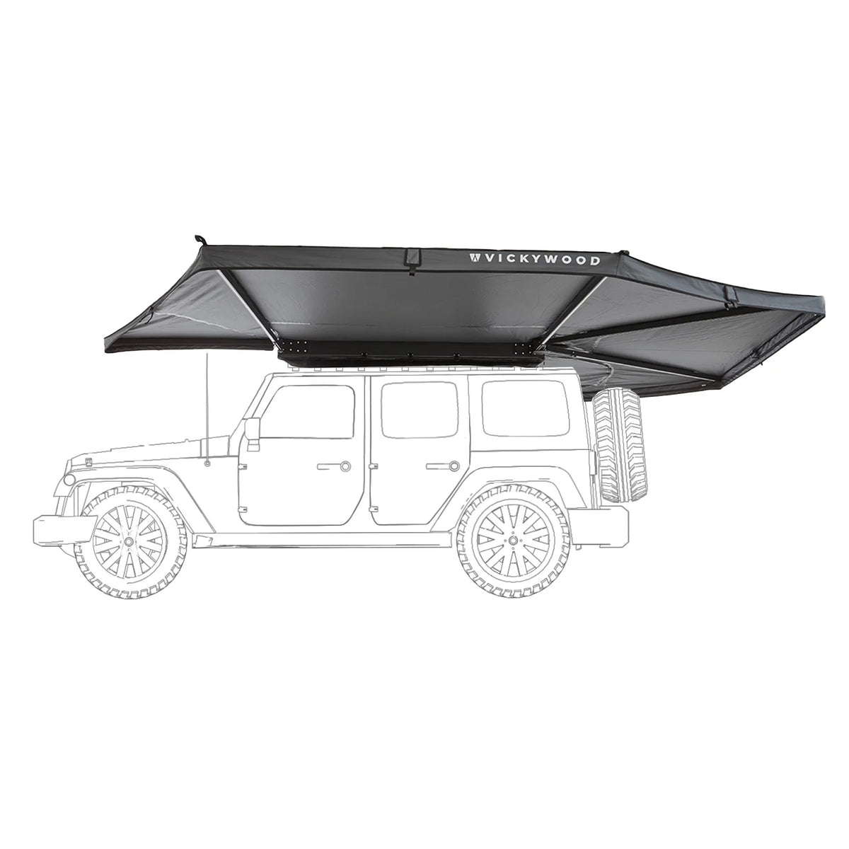 transportable markise VICKYWOOD 270° LEAF freitragend | Auto Seitenmarkise Color:Marlboro Historical High Price : 285.64 Løkken By Camping in