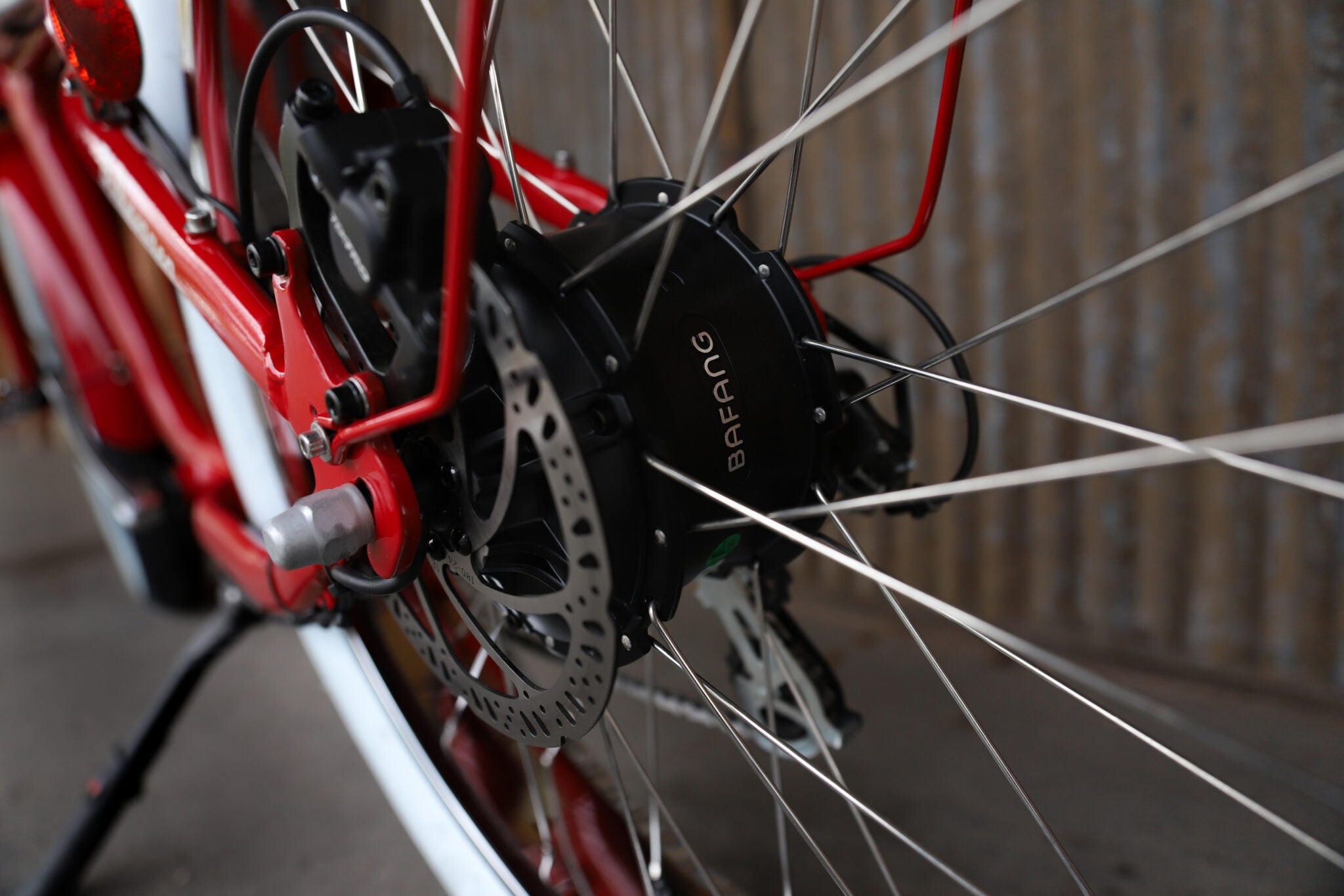 Detailansicht Hecknabenmotor Fahrrad Elektroantrieb