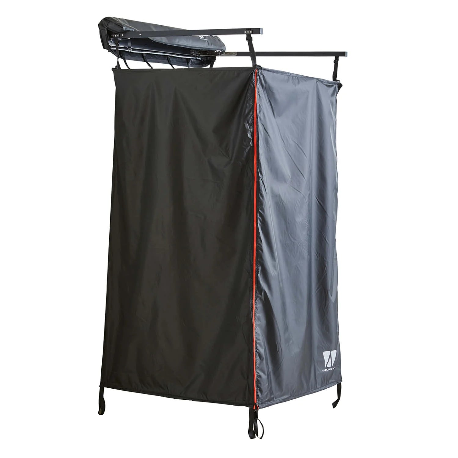 VICKYWOOD Duschzelt: Schneller Aufbau, blickdicht, LED-Licht, Taschen für Accessoires, 100x180 cm – Dusche & Umkleide in einem!