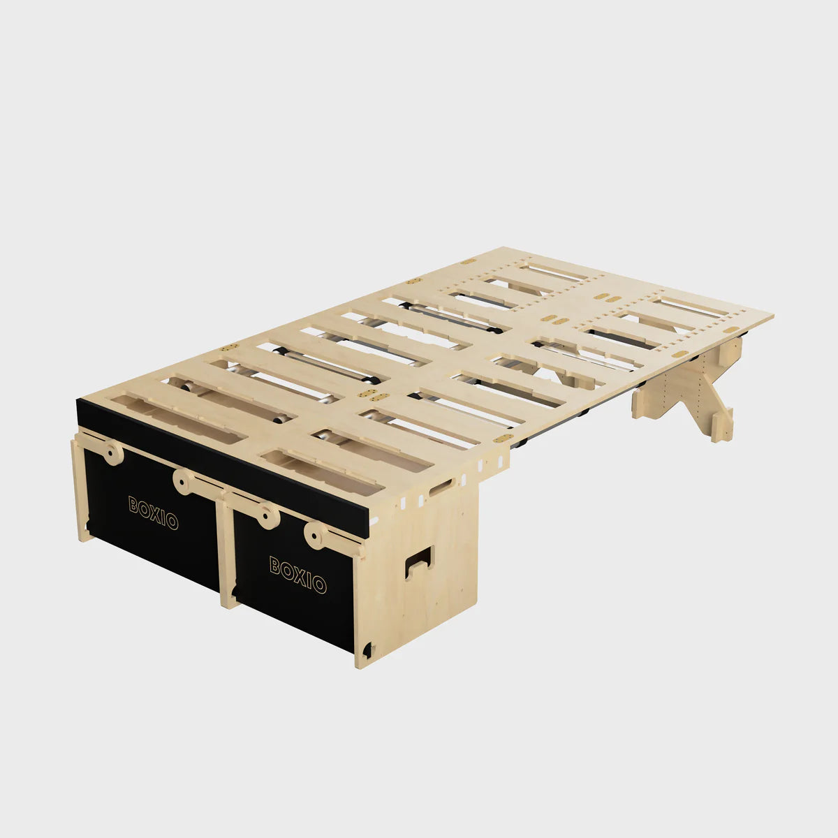 BOXIO RACK Modulare Campingbox mit Bett BUNDLE L