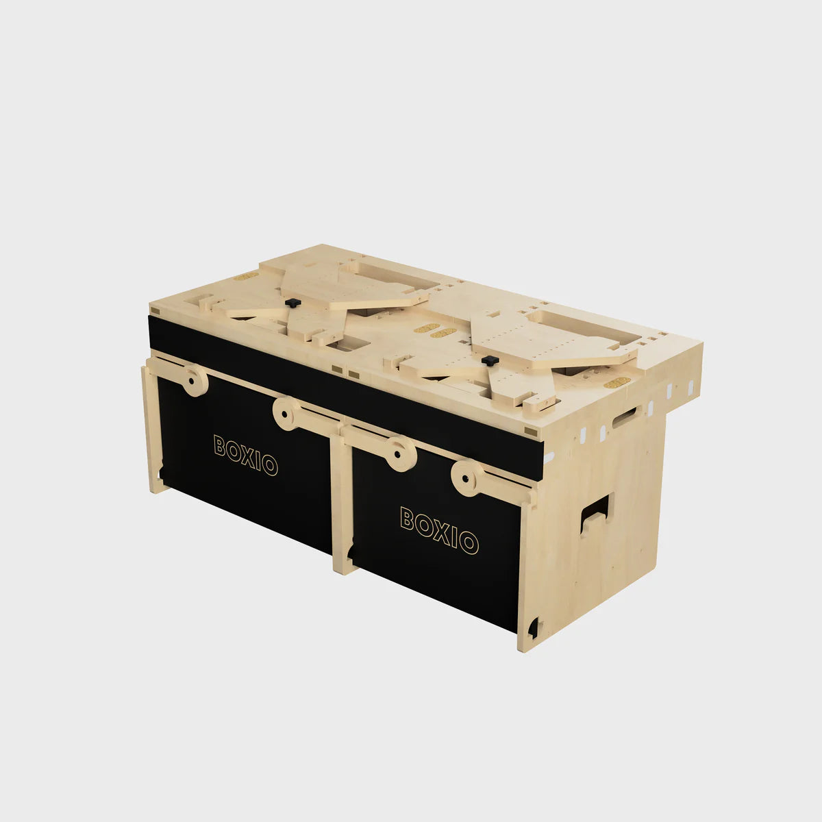 BOXIO RACK Modulare Campingbox mit Bett BUNDLE L