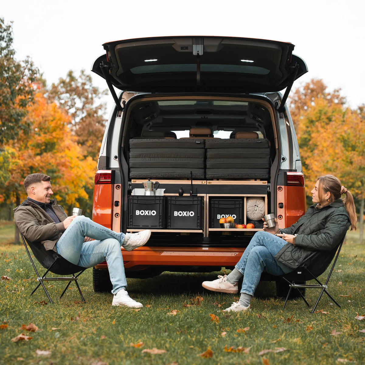 BOXIO RACK Modulare Campingbox mit Bett BUNDLE XXL