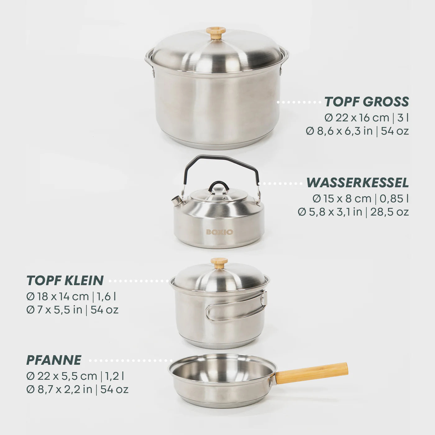 BOXIO COOKWARE Topf- und Pfannenset