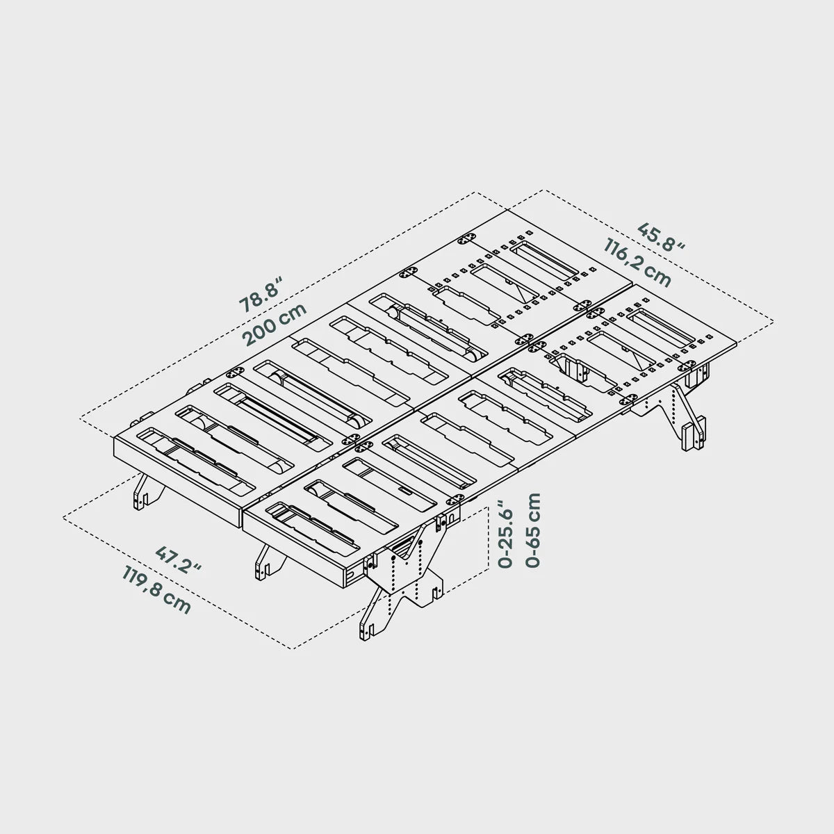 BOXIO RACK Modulares Campingbett L