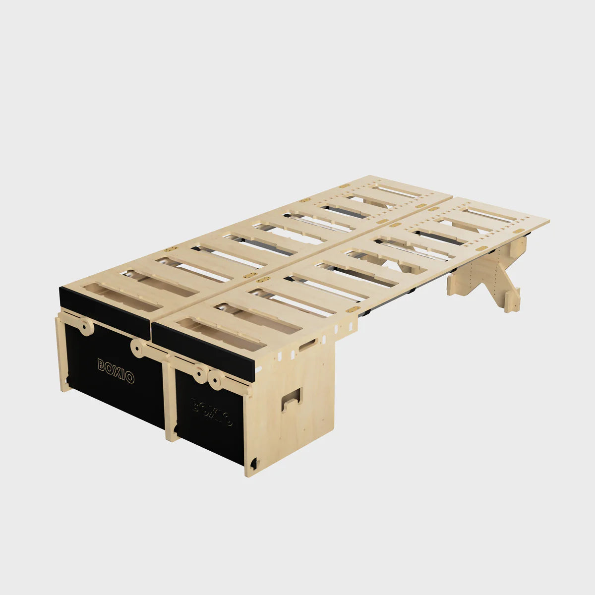 BOXIO RACK Modulare Campingbox mit Bett BUNDLE M