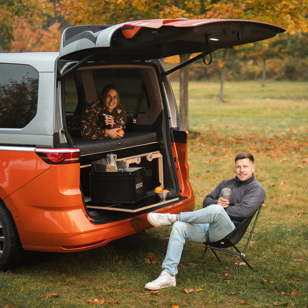 BOXIO RACK Modulare Campingbox mit Bett BUNDLE M