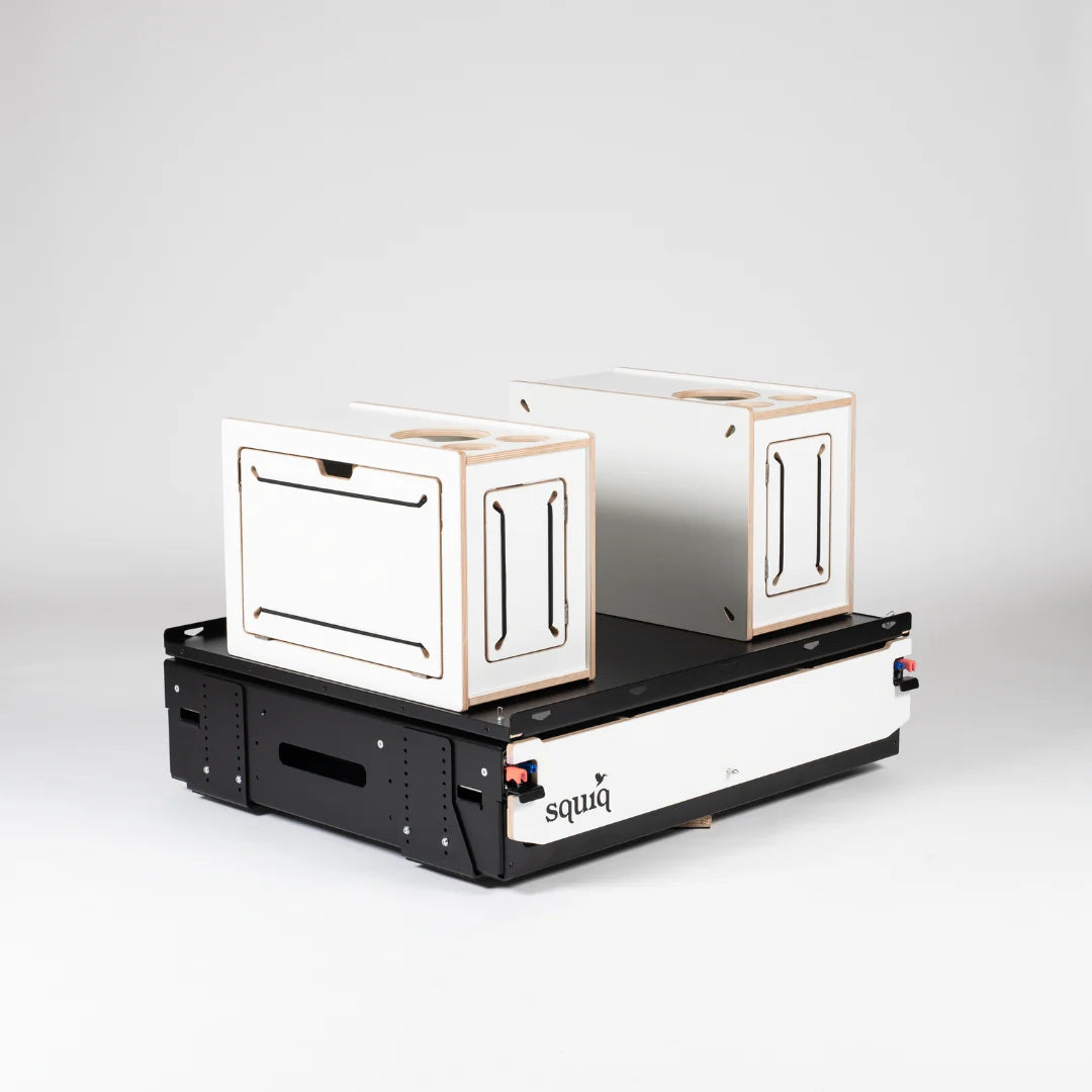 squiq Traveler compact – Campingbox und Kofferraumauszug für kleine Kombis